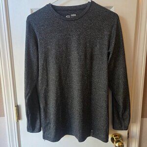 men's rbx active l/s grey running shirt